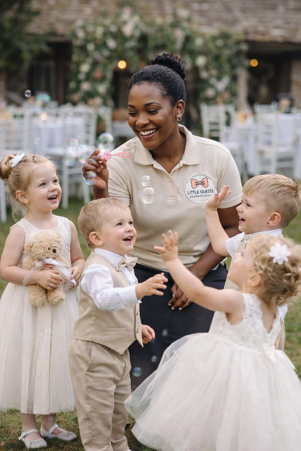 Wedding nanny with children